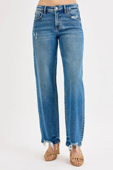 Mid Rise Baggy Jeans With Plus Size Risen DARK 0